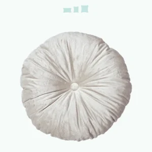 32 Cojín Redondo Botones Samoyedo