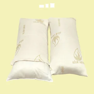 08 Almohada Aloe Vera Fibra - Copos Doble Funda