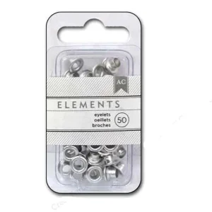 50 Eyelets Silver / 50 Ojllos Plateados