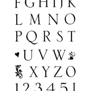 Sellos de polímero Alfabeto y Numeros / Somerset Alphabet 97718