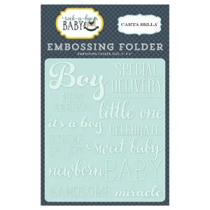 Little One Boy Embossing Folder / Folder de Grabado Bebé Especial