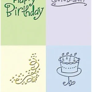 Folder de Grabado / Embossing Folder Birthday 4 pieces