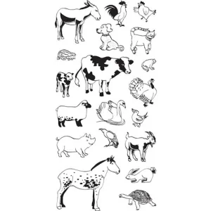 Animal Crackers Stamps / Sellos de Polímero de Animales