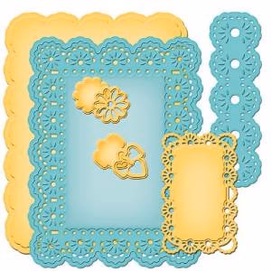 Suaje de Corte de  Marco y Orilla de Flores / A2 Floral Ribbon Threader