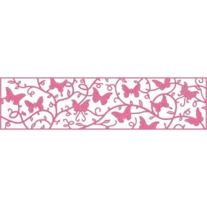 Suaje de corte de mariposa entre redes / Butterflies among the vines mesh border