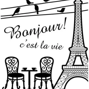 Embossing French Bistro / Folder de Grabado Torre Eiffel